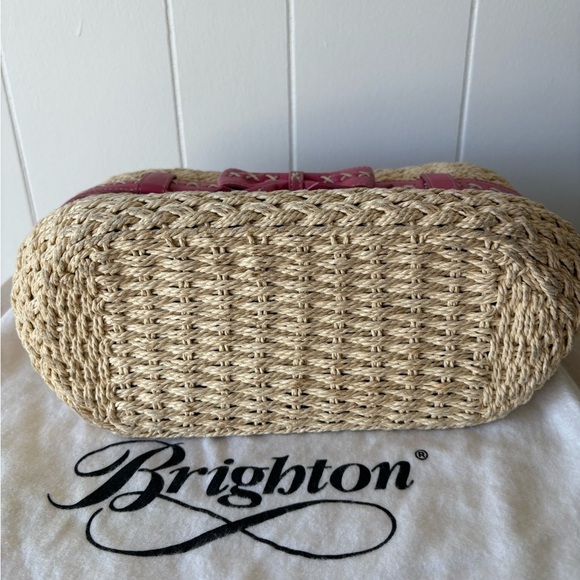Brighton Pink and Tan Woven Shoulder Bag - Picture 12 of 12